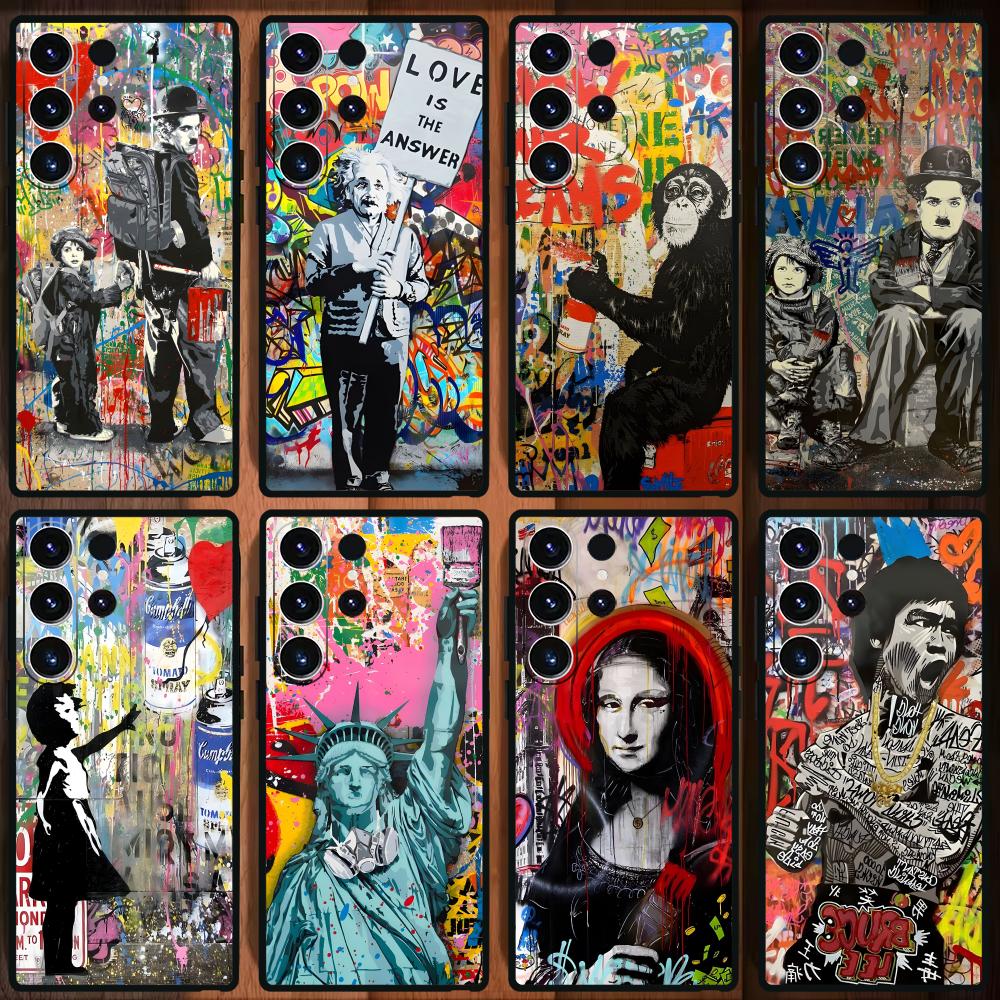 Samsung Accessories Phone - Custodia per telefono Banksy Graffiti Art