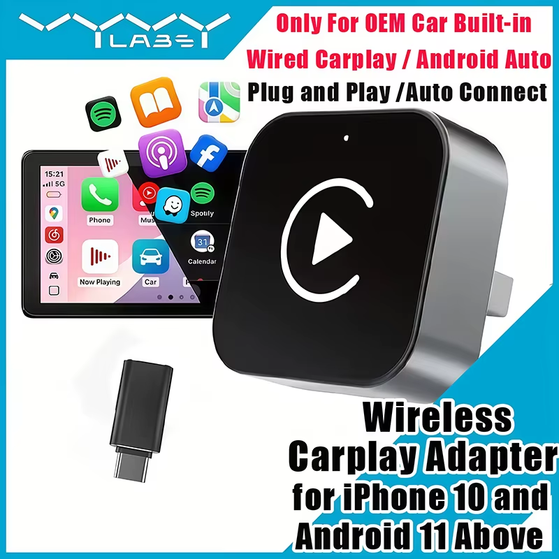 Phone Accessories Online - Adattatore CarPlay Wireless 2-in-1 Plug-and-Play per
