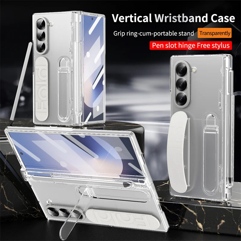 Tempered Glass Screen - Custodia per telefono con cerniera per