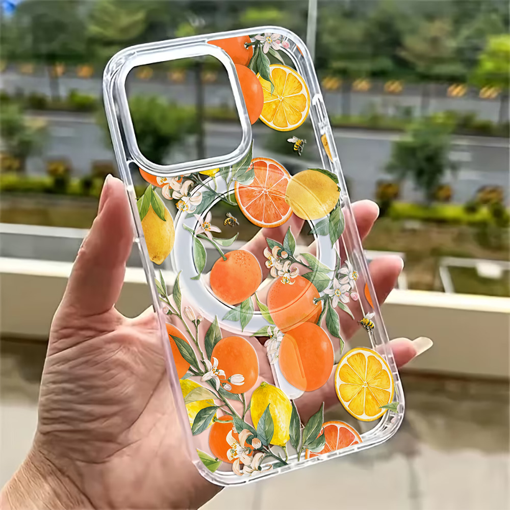 Magnetic Phone Case - Cover Trasparente Estiva Limone per iPhone