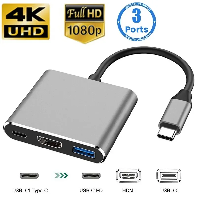 Hdmi Phone Adapter - Adattatore multiporta 3 in 1 di