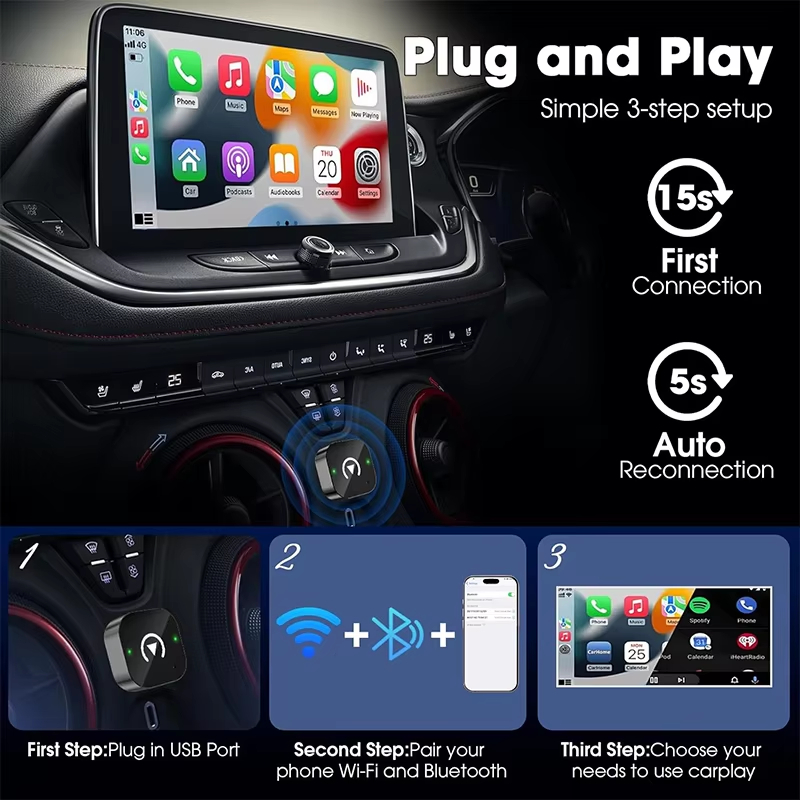 Adattatore CarPlay Wireless 2- - Phone Accessories Online recensione e prezzo